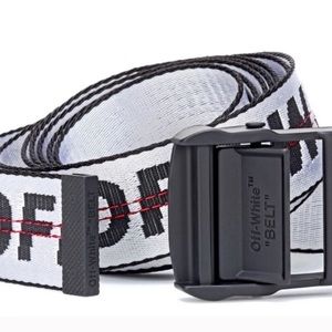 Silver Grey Off White Industrial Belt
